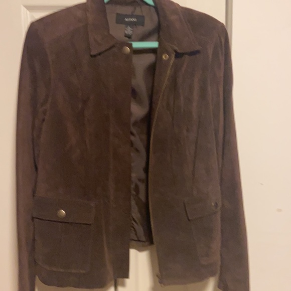 Alfani 100% leather jacket in brown. - Picture 2 of 5
